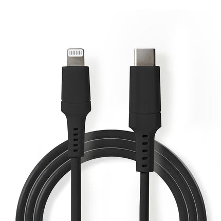Tabletsolution.nl Lightning 8-Pin Male - USB-C™ | 2.0 m | Zwart