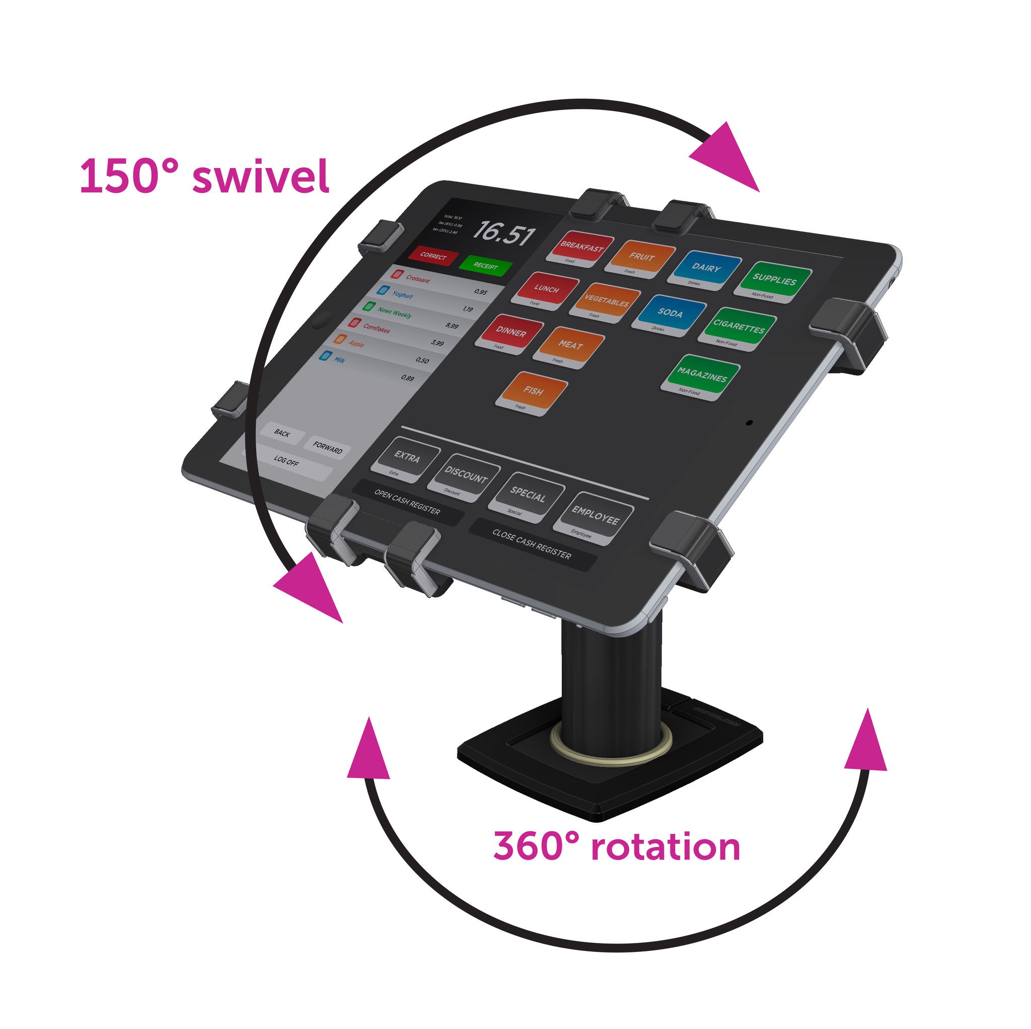 360 POS black Tablet gripzo