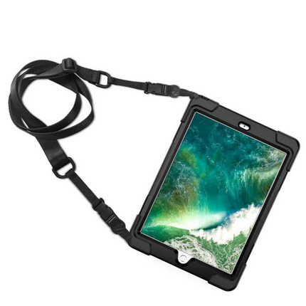 Armourdog Rugged case met handstrap en schouderband voor  iPad 2017/18 9.7