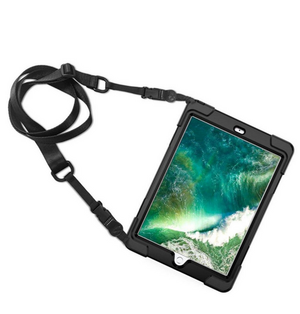 Armourdog Rugged case met handstrap en schouderband voor  iPad 2017/18 9.7