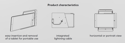 Displine Companion Wall Home Slide-in wandhouder  iPad 10.2, Wit