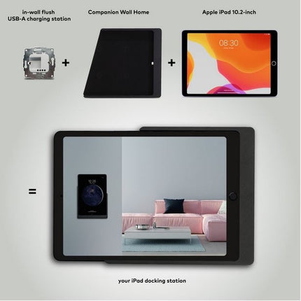 Displine Companion Wall Home Slide-in wandhouder  iPad 10.2, zwart