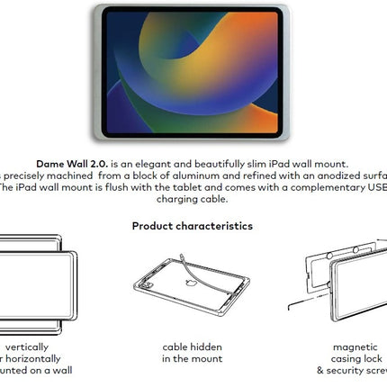 Displine Dame Wall 2.0 for iPad mini 8.3" -Kleurkeuze