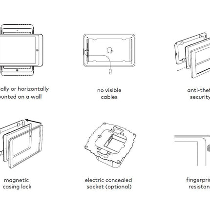 Displine Dame Wall iPad 12.9 gen 3/4/5/6 Zilver