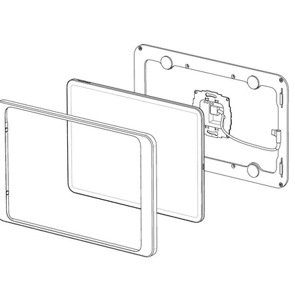 Displine Dame Wall iPad 12.9 gen 3/4/5/6 Zilver