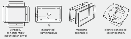 Displine Dame Wall iPad Air /Pro 11-inch,  zilverkleur