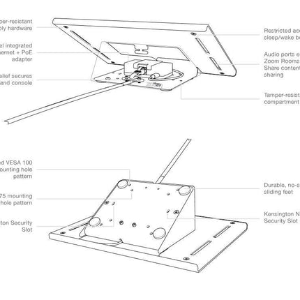 Heckler Design Zoom Rooms Console voor iPad 9.7- Wit