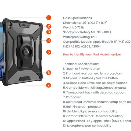 Joy Factory aXtion Slim MH voor iPad Air 11" (M2/M3)