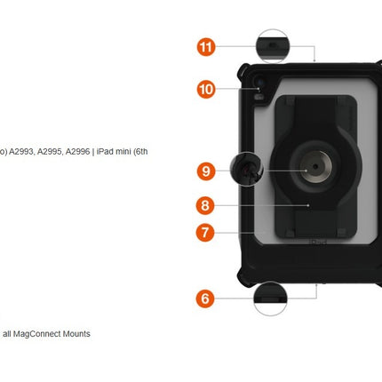 Joy Factory aXtion slim MH voor Pad mini (A17 Pro) | 6th Gen