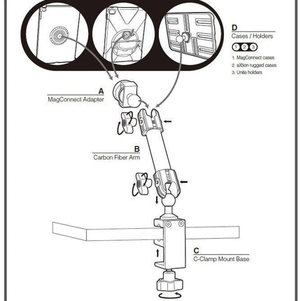 Joy Factory MagConnect™ C-Clamp Mount (Mount Only) MMU102