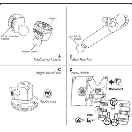 Joy Factory MagConnect Carbon Fiber Magneet Mount MMU117