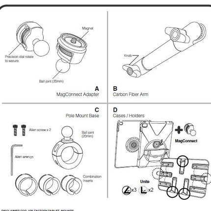 Joy Factory MagConnect Carbon Fiber Tube Mount MMU118