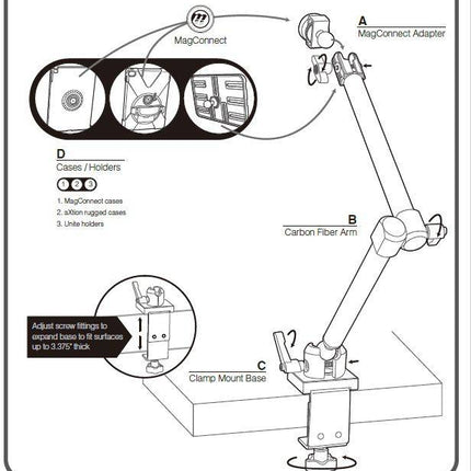 Joy Factory MagConnect™ Clamp Mount (Mount Only) MMU103
