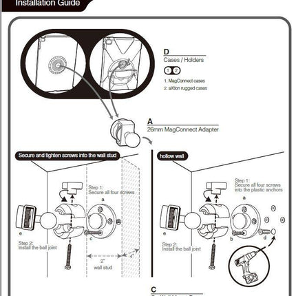 Joy Factory MagConnect™ Compact muur| tafel Mount (Mount Only) MMU115