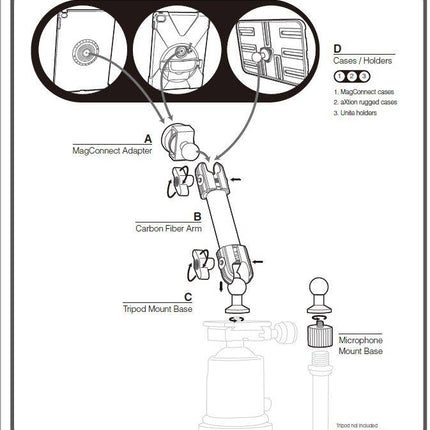 Joy Factory MagConnect™ Tripod | Mic Stand Mount (Mount Only) MMU101