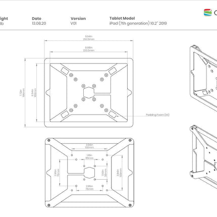 Maclocks Axis  iPad 10.2" houder Security Lock