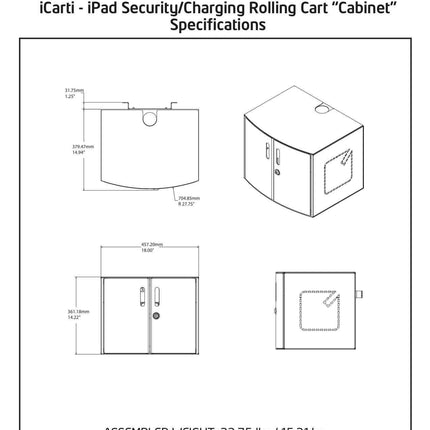 Maclocks CartiPad Uno - Oplaadwagen voor 16 apparaten
