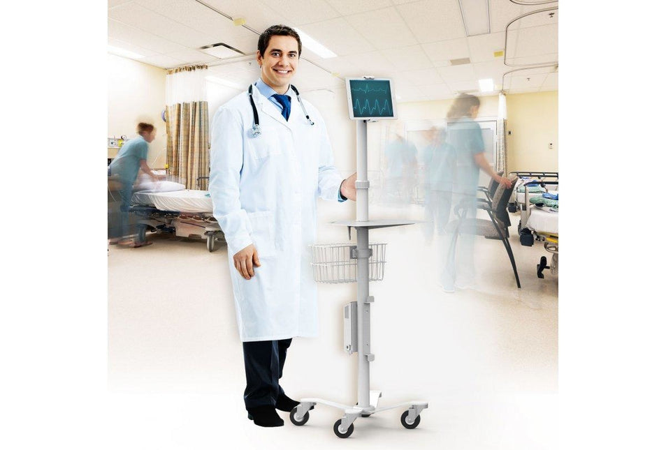 Maclocks Cling Rise Tablet Stand - hoogte instelbare verrijdbare vloerstandaard