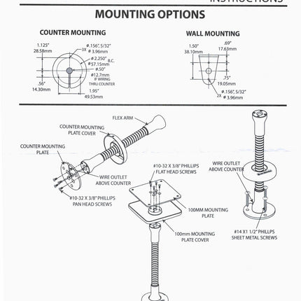Maclocks Compulocks Flex Arm VESA Balie of tafel Mount Zwart 159B
