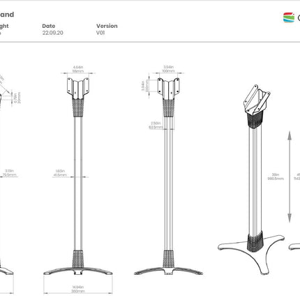 Maclocks Magnetische tablet vloerstandaard - Magnetix