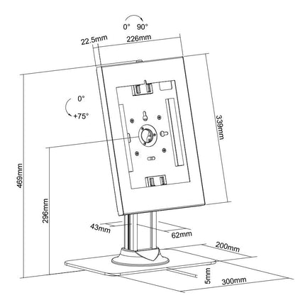 Neomounts by Newstar tafelblad tablethouder voor 9,7-11" tablets