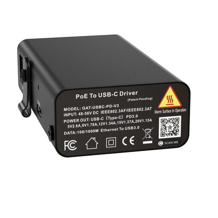 PoE Texas USB-C PoE Adapter - Power & Data (LAN) -25W- Gigabit