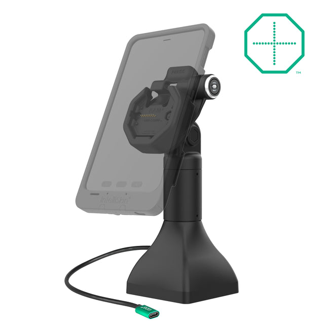 RAM Mounts GDS® Uni-Conn™ 18 cm Pedestal Dock met slot en oplaadfunctie via USB-C