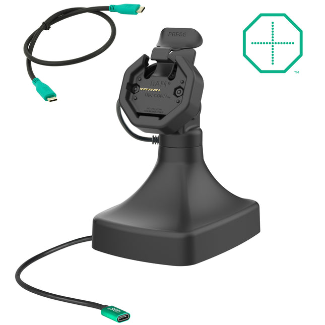 RAM Mounts GDS® Uni-Conn™ Kantel- en Draai Kiosk Dock met oplaadfunctie via USB-C