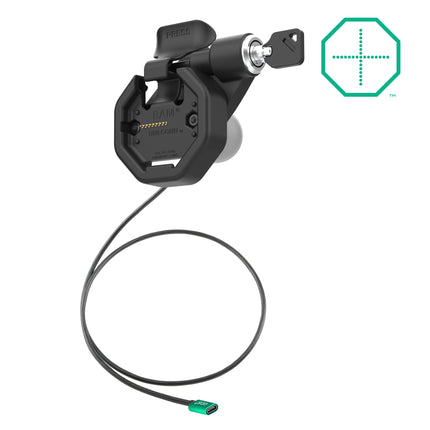 RAM Mounts Uni-Conn™ Powered Snap-In Wall Dock met USB-C-connector