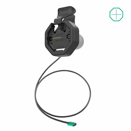 RAM Mounts Uni-Conn™ Powered Snap-In Wall Dock met USB-C-connector