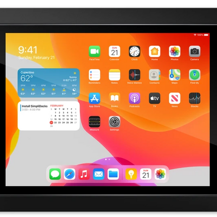 SimpliDock iPad 10.2  inbouw wandhouder Zwart