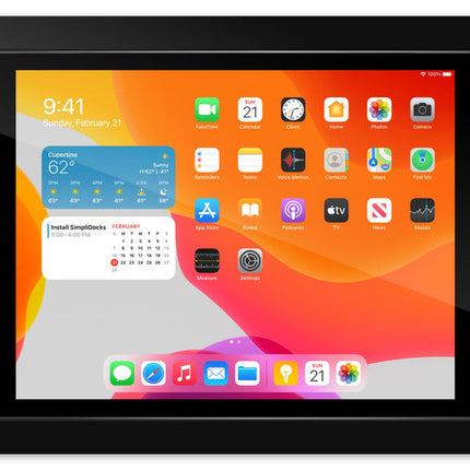 SimpliDock iPad 10.2  inbouw wandhouder Zwart