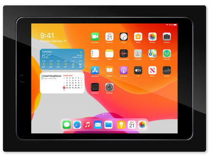 SimpliDock iPad 10.2  inbouw wandhouder Zwart
