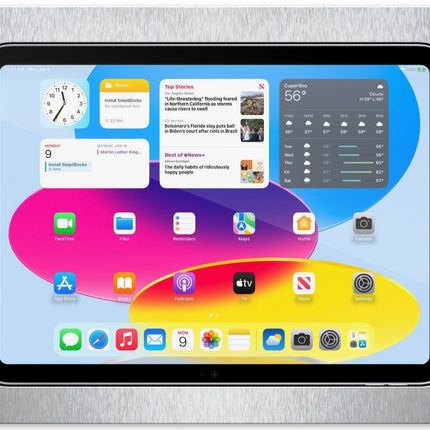 SimpliDock iPad® 10th en 11th Gen  inbouw wandhouder-  RVS-look