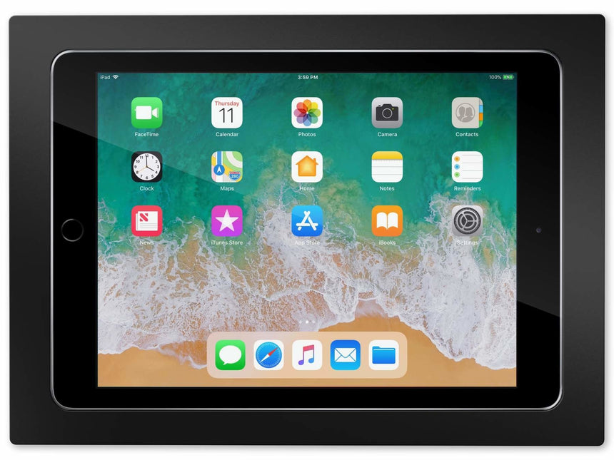 SimpliDock iPad 9.7 inbouw wandhouder Zwart