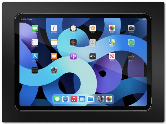 SimpliDock iPad Air 4,5&6, Pro 11"   inbouw wandhouder- Zwart