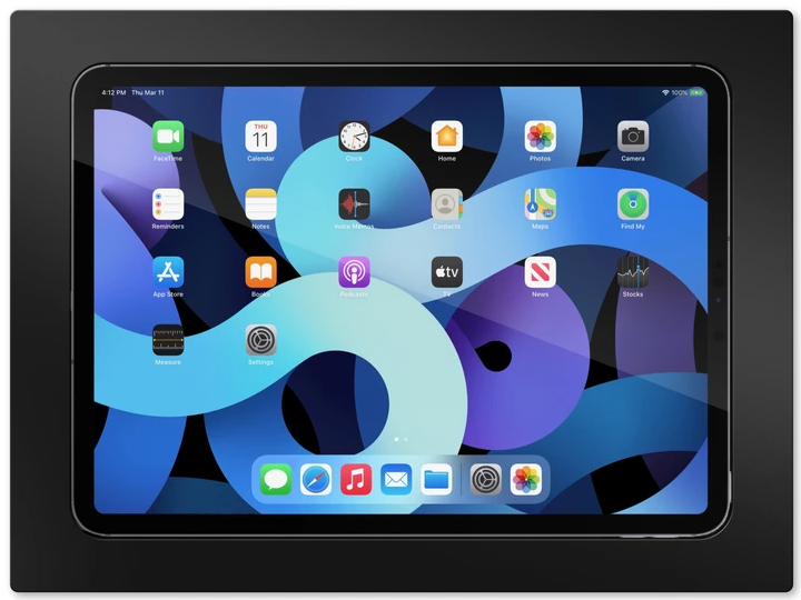 SimpliDock iPad Air 4,5&6, Pro 11"   inbouw wandhouder- Zwart