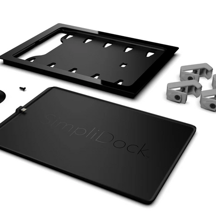 SimpliDock iPad mini 6|7 (A17 Pro) inbouw wandhouder -RVS-Look