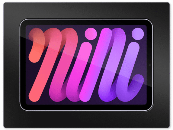 SimpliDock iPad Mini 6|7 (A17 Pro) inbouw wandhouder -Zwart -