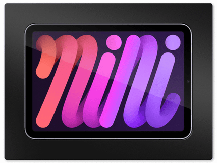 SimpliDock iPad Mini 6|7 (A17 Pro) inbouw wandhouder -Zwart -