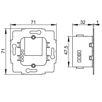 Smart Things sCharge 12W inbouw voedingsadapter 230V met USB-C S24C