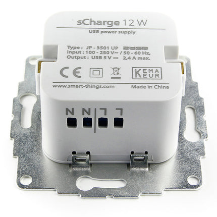 Smart Things sCharge 12W inbouw voedingsadapter 230V met USB-C S24C
