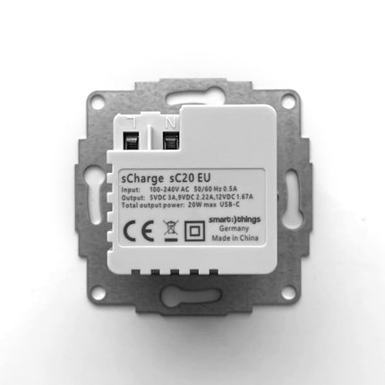 Smart Things sCharge 30W inbouw voedingsadapter 230V met USB-C