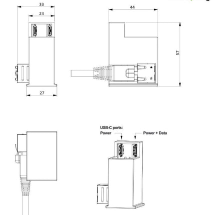 Smart Things sCharge PoE FIT oplader met  Lightning power & data connectie S28L