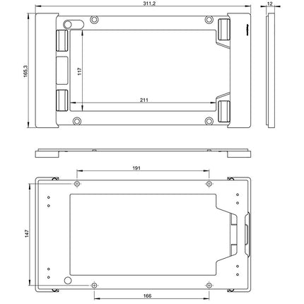 Smart Things sDock Fix wandhouder Samsung Galaxy Tab S9, S9 FE, S11