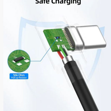 Tabletsolution Haakse USB-C naar USB-C kabel oplaadkabel  2mtr