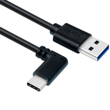 Tabletsolution Kabel USB-A naar USB-C haakse stekker, 1 meter- Zwart