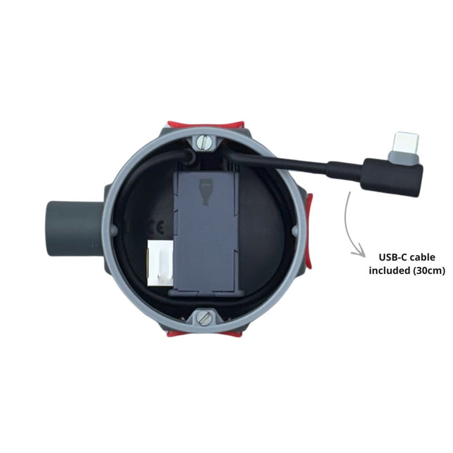 Tabletsolution PoE naar USB-C adapter 2x USB-C poort met USB-C kabel haaks