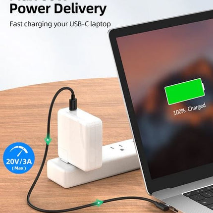 Tabletsolution.nl Haakse USB-C naar USB-C kabel oplaadkabel  2mtr