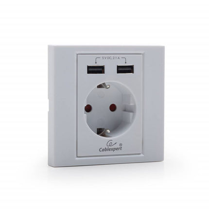 Tabletsolution.nl Inbouwstopcontact met dubbele Tablet USB-lader